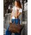 Кожаная плетеная женская сумка Пазл Xl темно-коричневый Crazy Horse картинка, изображение, фото