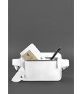 Кожаная женская поясная сумка Dropbag Mini белая картинка, изображение, фото
