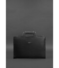 Кожаная сумка для ноутбука и документов черная Краст картинка, изображение, фото