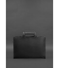Кожаная сумка для ноутбука и документов черная Краст картинка, изображение, фото