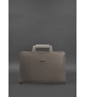 Жіноча шкіряна сумка для ноутбука і документів темно-бежева картинка, зображення, фото