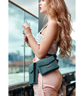 Набір жіночих зелених шкіряних сумок Mini поясна / кроссбоді картинка, зображення, фото