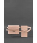 Набір жіночих рожевих шкіряних сумок Mini поясна / кроссбоді картинка, зображення, фото