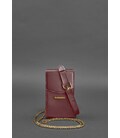Набір жіночих бордових шкіряних сумок Mini поясна / кроссбоді картинка, зображення, фото
