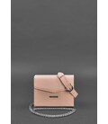 Женская кожаная сумка поясная/кроссбоди Mini розовая картинка, изображение, фото