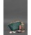 Женская кожаная косметичка 2.0 Краст зеленая картинка, изображение, фото