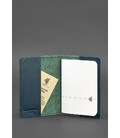 Кожаная обложка для паспорта и военного билета 1.3 зеленая картинка, изображение, фото