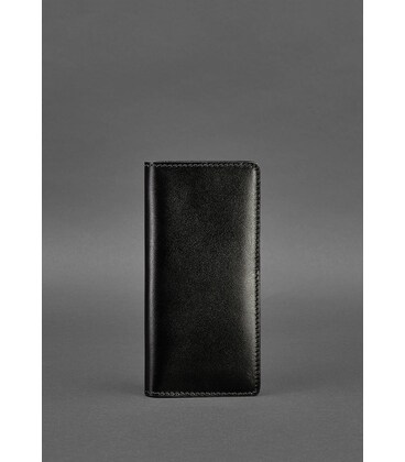 Шкіряне портмоне-купюрник 11.0 чорне Краст картинка, зображення, фото