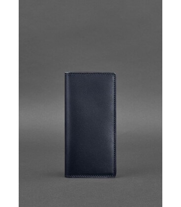 Кожаное портмоне-купюрник 11.0 темно-синее Краст картинка, изображение, фото