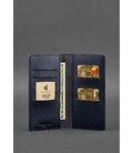 Шкіряне портмоне-купюрник 11.0 темно-синє Краст картинка, зображення, фото