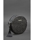 Кругла жіноча шкіряна сумочка Tablet чорна Blackwood картинка, зображення, фото