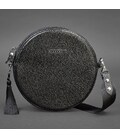 Кругла жіноча шкіряна сумочка Tablet чорна Blackwood картинка, зображення, фото