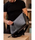 Черный кожаный мужской рюкзак Foster 1.0 картинка, изображение, фото