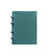 Кожаный блокнот на кольцах 9.0 с твердой бирюзовой обложкой картинка, изображение, фото