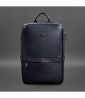 Темно-синий кожаный мужской рюкзак Foster 1.0 картинка, изображение, фото