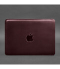 Кожаный чехол для MacBook 13 дюйм Бордовый Crazy Horse картинка, изображение, фото