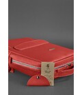 Кожаный городской женский рюкзак на молнии Cooper красный картинка, изображение, фото