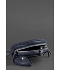 Кожаная круглая женская сумка Бон-Бон темно-синяя картинка, изображение, фото