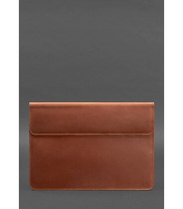 Шкіряний чохол-конверт на магнітах для MacBook 13 Світло-коричневий Crazy Horse картинка, зображення, фото
