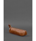 Кожаный пенал-несессер (футляр для очков) 4.0 Светло-коричневый Crazy Horse картинка, изображение, фото