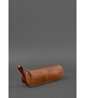Кожаный пенал-несессер (футляр для очков) 4.0 Светло-коричневый Crazy Horse картинка, изображение, фото