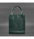 Шкіряна жіноча сумка шоппер Бетсі зелена картинка, зображення, фото