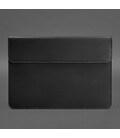 Кожаный чехол-конверт на магнитах для MacBook 15-16 дюйм Черный Crazy Horse картинка, изображение, фото