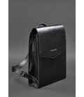 Кожаный городской рюкзак угольно-черный картинка, изображение, фото