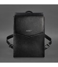 Кожаный городской рюкзак угольно-черный картинка, изображение, фото