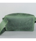 Кожаная поясная сумка зеленая винтажная картинка, изображение, фото