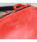 Шкіряна сумка поясна-кроссбоді Cylinder червона вінтажна картинка, зображення, фото