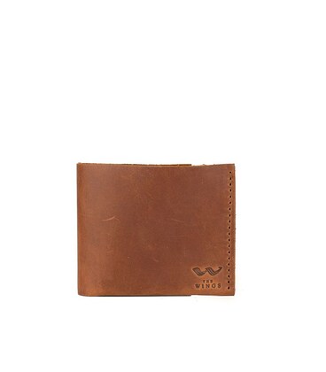 Шкіряний гаманець Mini з монетницею світло-коричневий вінтажний картинка, зображення, фото