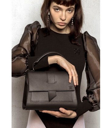 Женская кожаная сумка Ester черная картинка, изображение, фото