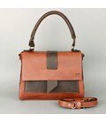 Женская кожаная сумка Ester коньячно-коричневая винтажная картинка, изображение, фото
