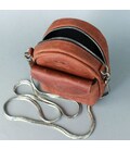Кожаная женская мини-сумка Kroha коньячная винтажная картинка, изображение, фото