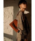 Женская кожаная сумка Liv коньячно-коричневая винтажная картинка, изображение, фото