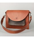 Женская кожаная сумка Liv коньячно-коричневая винтажная картинка, изображение, фото
