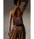 Женская кожаная сумка Liv бордово-синяя винтажная картинка, изображение, фото