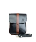 Мужская кожаная сумка Mini Bag черно-коричневая картинка, изображение, фото