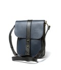Мужская кожаная сумка Mini Bag сине-черная картинка, изображение, фото