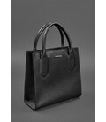 Кожаная женская сумка-кроссбоди черная картинка, изображение, фото