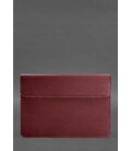 Кожаный чехол-конверт на магнитах для MacBook 13 Бордовый Crazy Horse картинка, изображение, фото