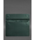 Кожаный чехол-конверт на магнитах для MacBook 13 Зеленый Crazy Horse картинка, изображение, фото
