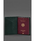Шкіряна обкладинка для паспорта з гербом Німеччини зелена Crazy Horse картинка, зображення, фото