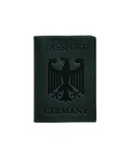 Кожаная обложка для паспорта с гербом Германии зеленая Crazy Horse картинка, изображение, фото