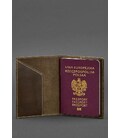 Кожаная обложка для паспорта с польским гербом темно-коричневая Crazy Horse картинка, изображение, фото