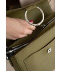 Женская кожаная сумка Jessie оливковая картинка, изображение, фото