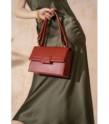 Женская кожаная сумка Kelly красная картинка, изображение, фото