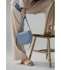Женская кожаная сумка Mandy голубая картинка, изображение, фото