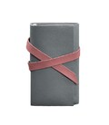 Женский кожаный блокнот (Софт-бук) 1.0 Серый с розовым картинка, изображение, фото